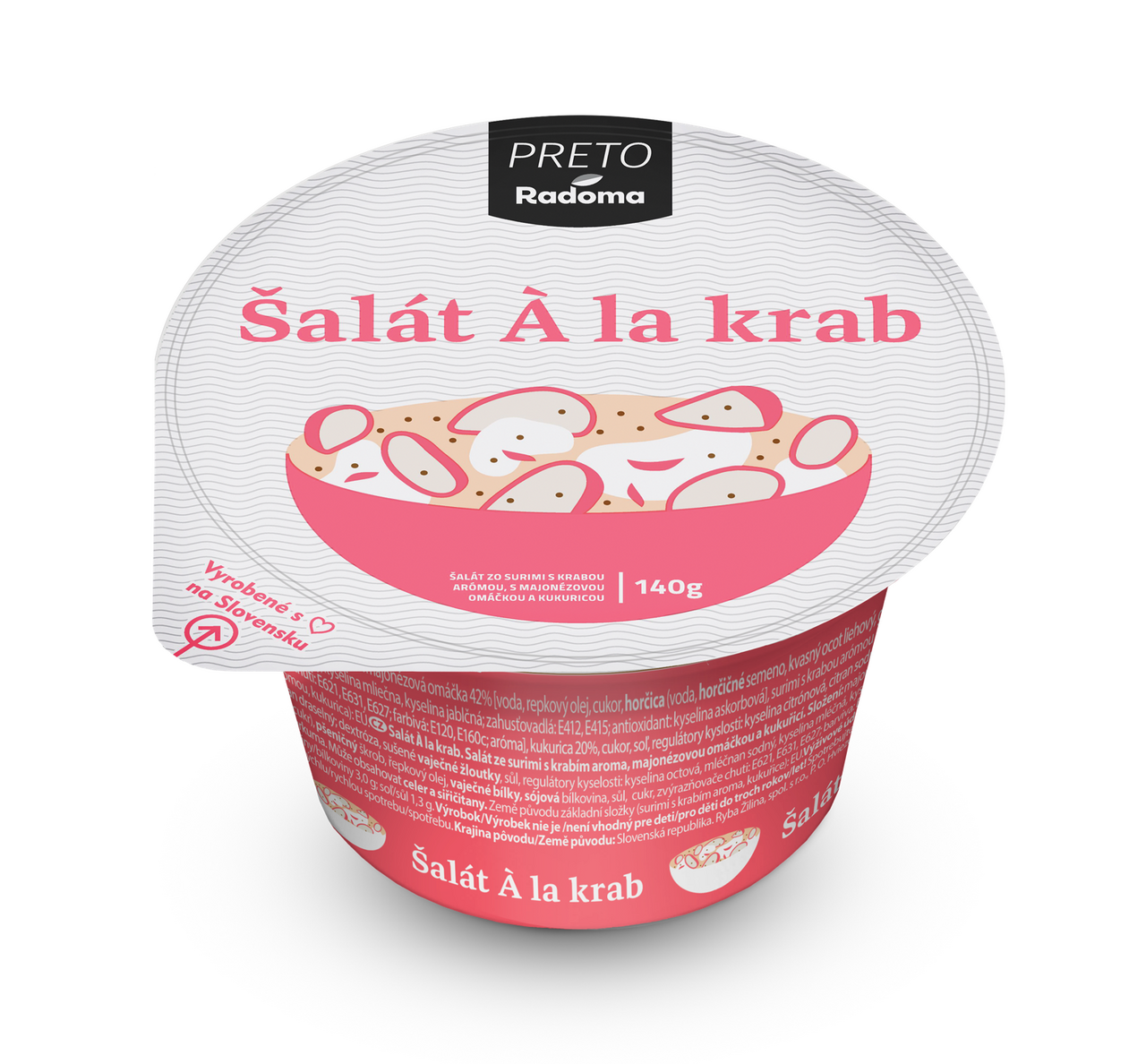 RADOMA Šalát Á la krab chlad. 140 g