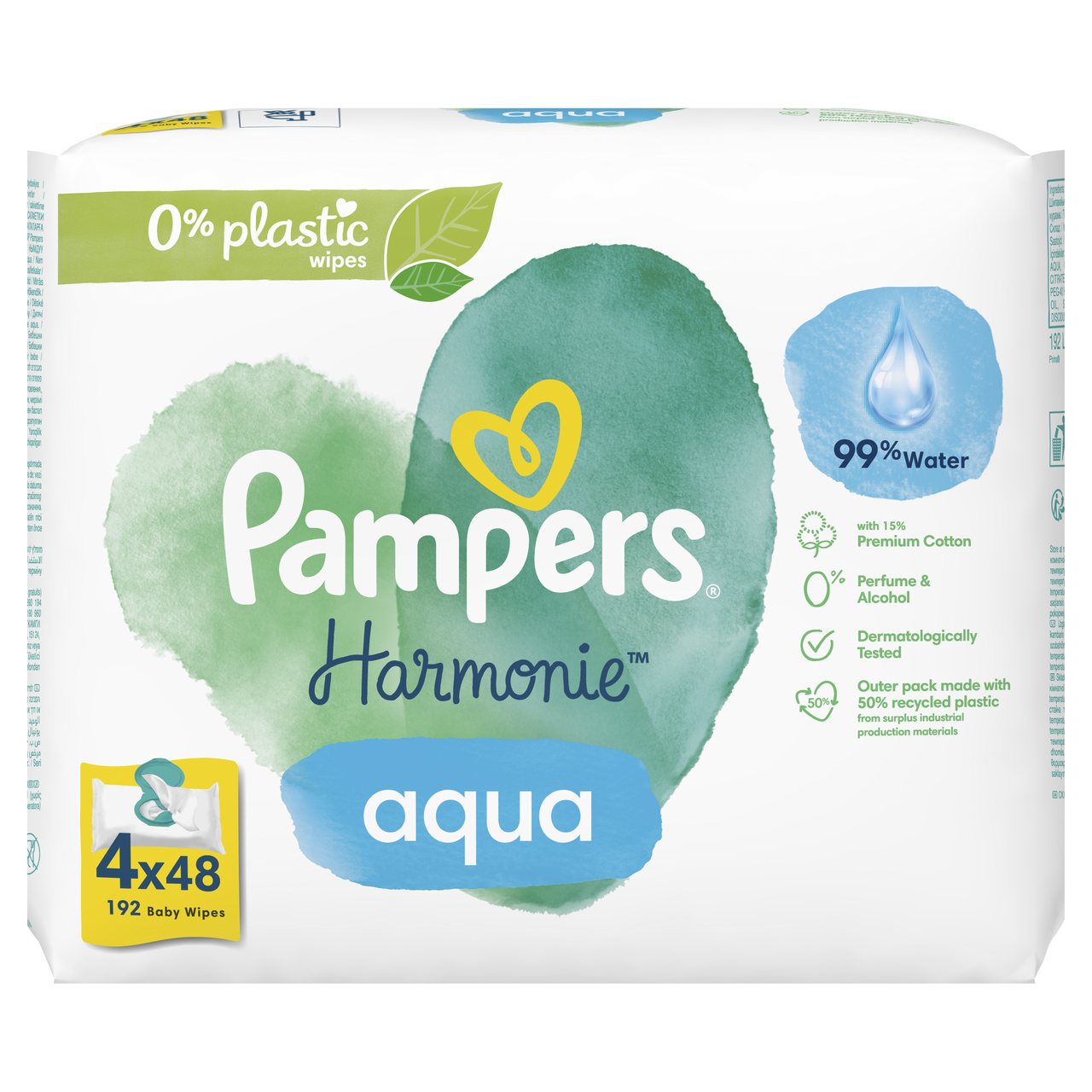 Pampers Harmonie agua vlhčené obrúsky 192 ks