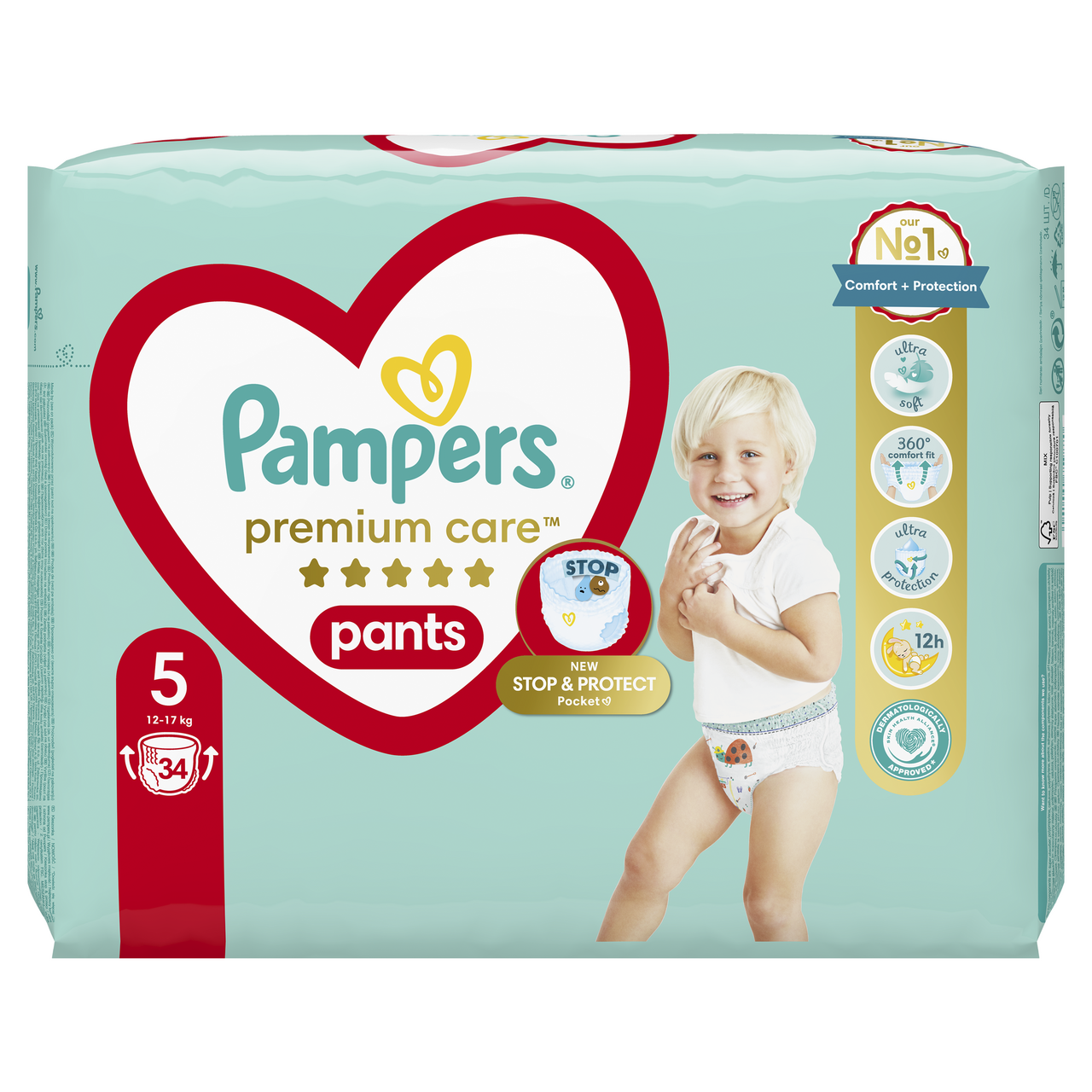 Pampers Premium Care VP S5 plienkové nohavičky 34 ks