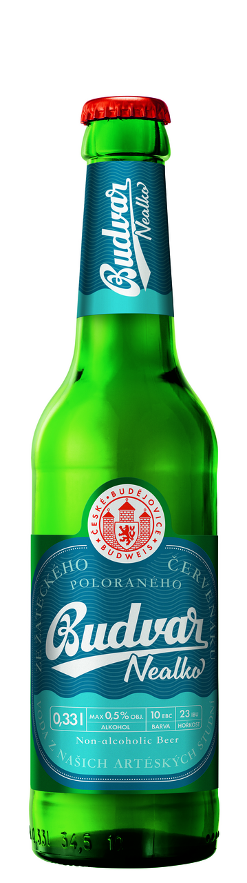 BUDVAR nealkoholické pivo 24 x 330 ml SKLO