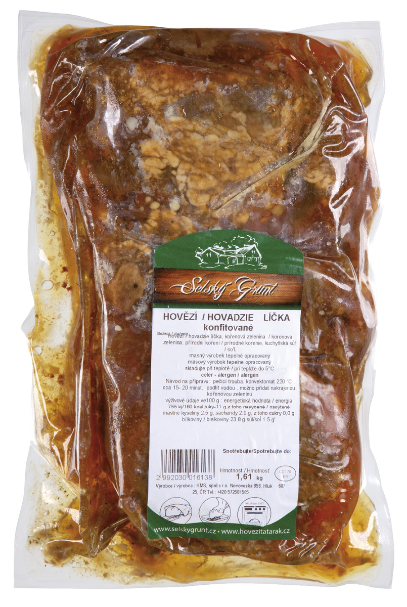KMS Hovädzie líčka konfitované chlad. váž. cca 2 kg