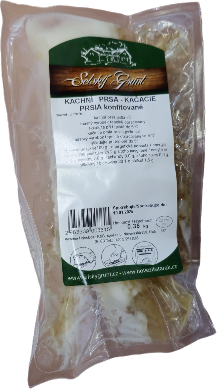 KMS Kačacie prsia konfitované chlad. váž. cca 300 g