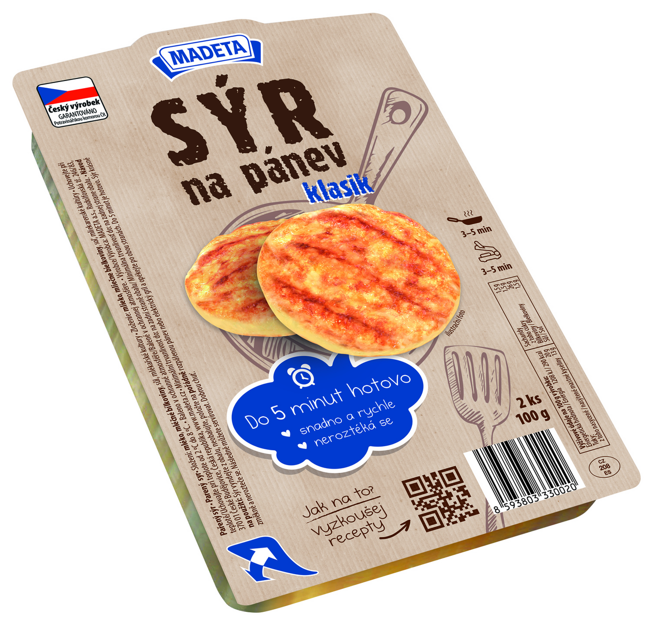 MADETA Syr na panvicu klasik chlad. 100 g