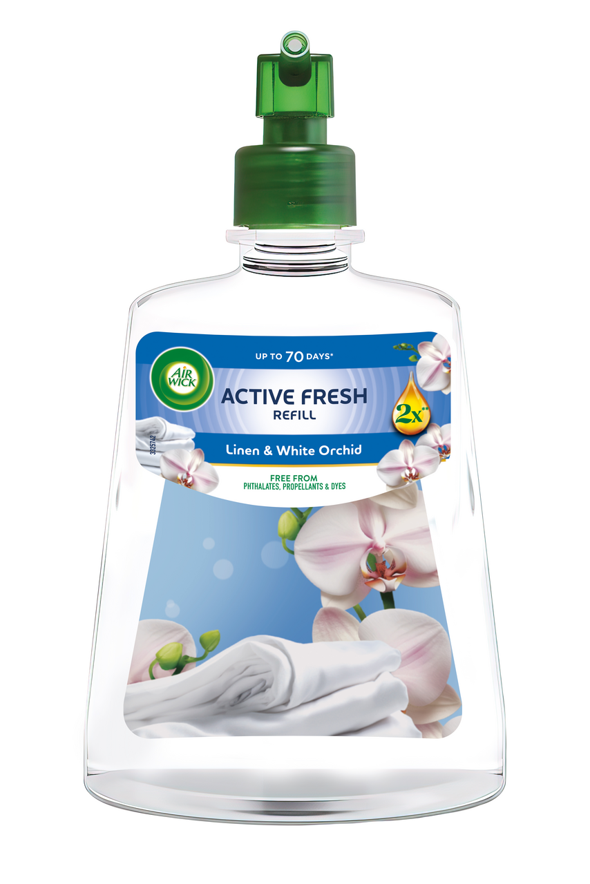 Air Wick Active Fresh Bielizeň a biela orchidea náhradná náplň 210 ml