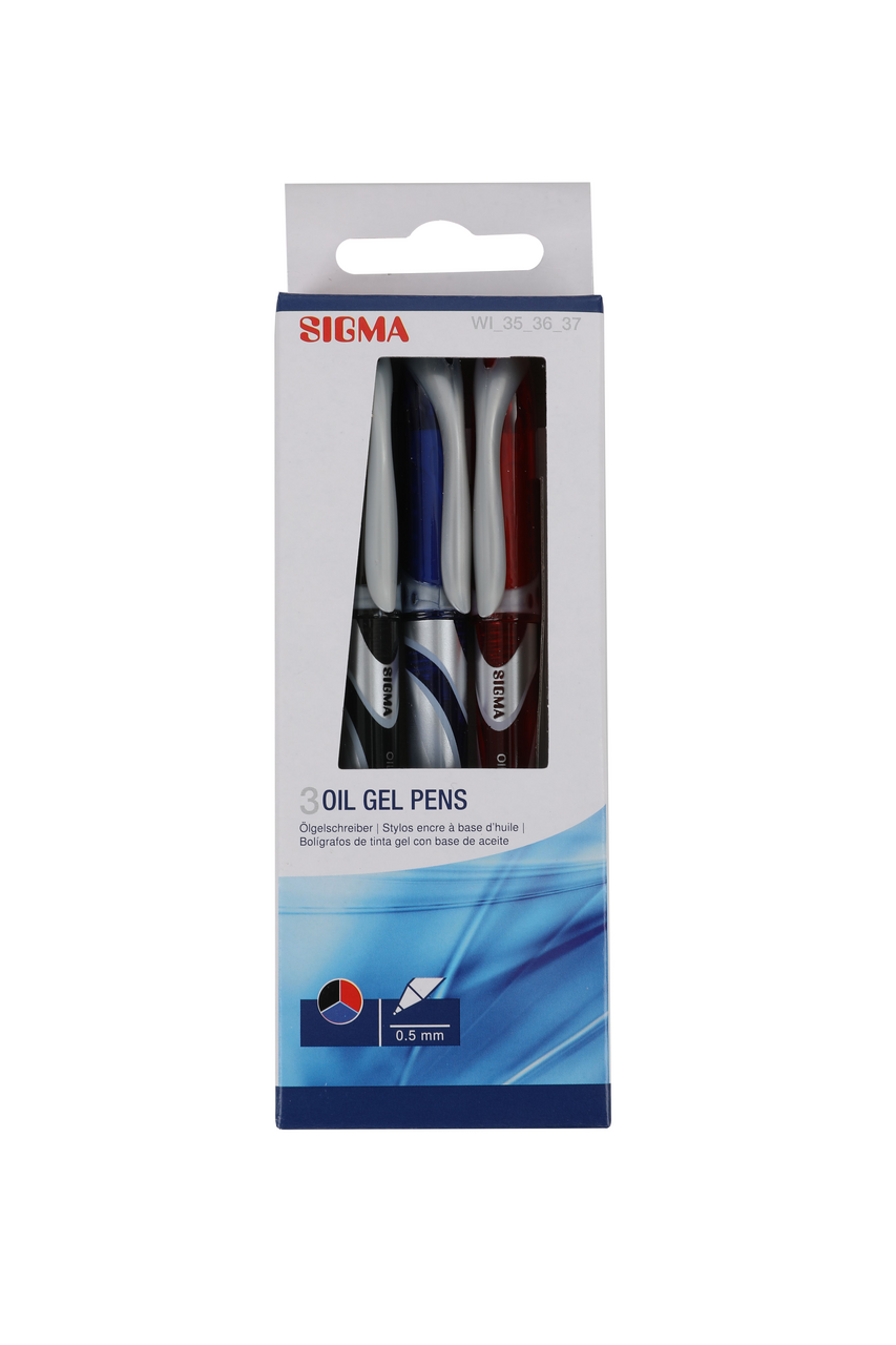 SIGMA Pero gélové 0,5 mm mix farieb 3 ks
