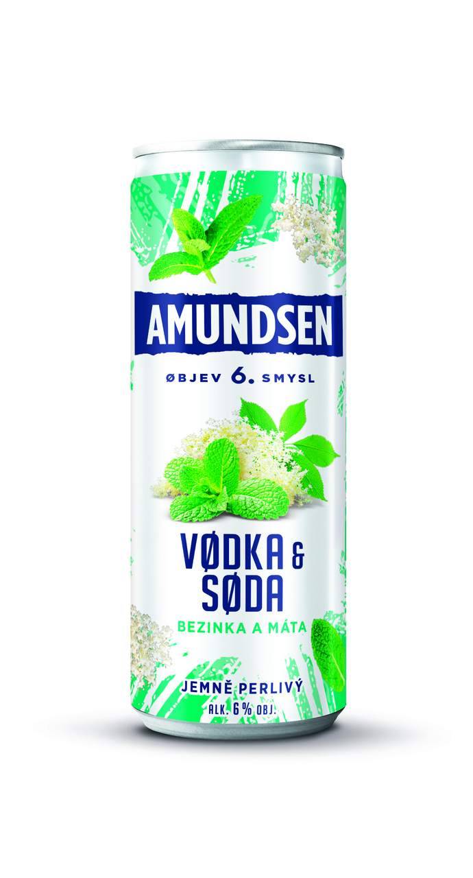 AMUNDSEN Vodka & Soda baza a mäta 6% 250 ml vratná plechovka