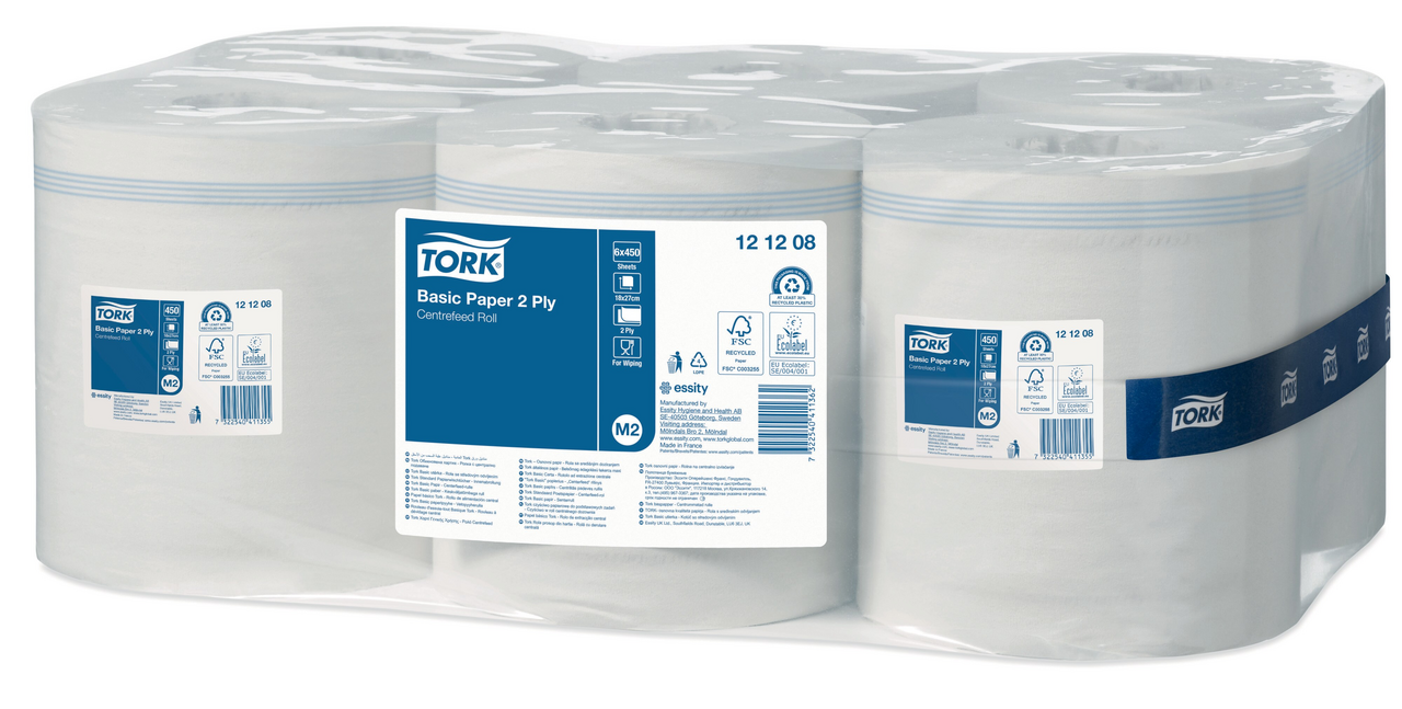 TORK Basic Papierové utierky 2-vrstvové 6 ks