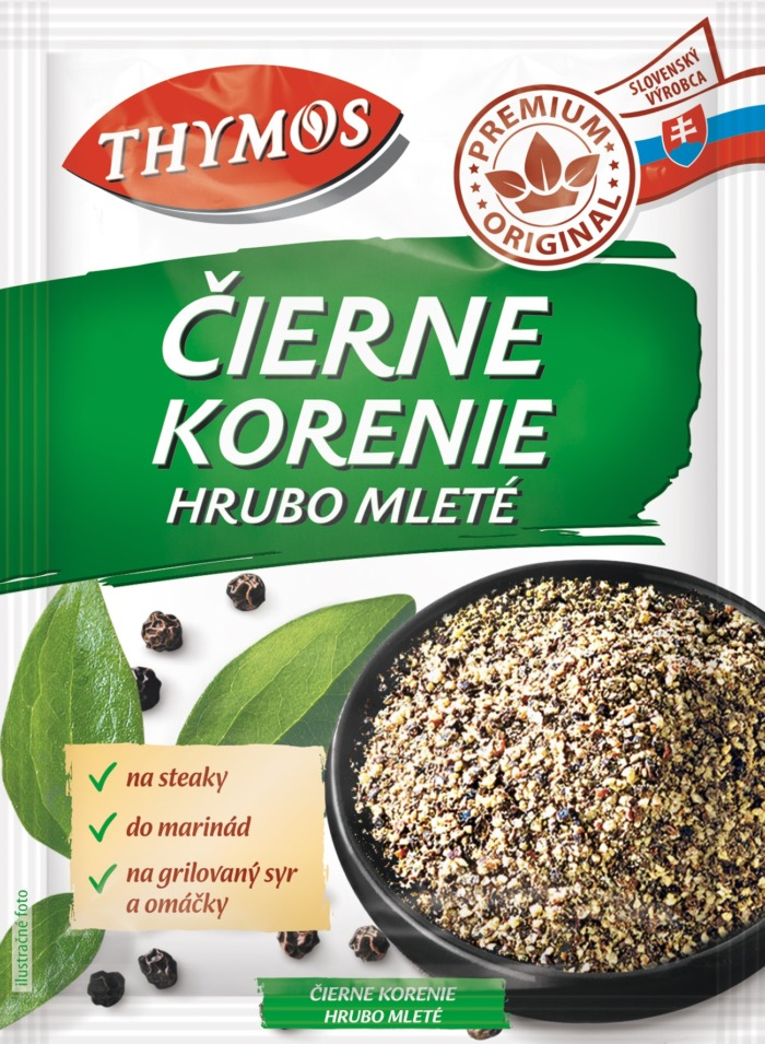 Thymos Premium Korenie čierne hrubo mleté 5 x 20 g