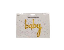 Balón fóliový s nápisom Baby 73 cm zlatý 1 ks