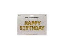 Balón fóliový Happy Birthday 340 cm zlatý 1 ks