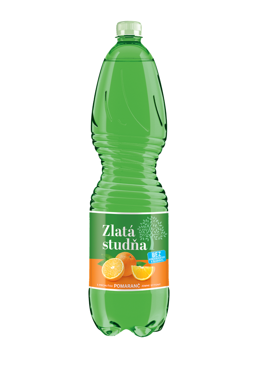 ZLATÁ STUDŇA Číry pomaranč 6 x 1,5 l vratná PET fľaša