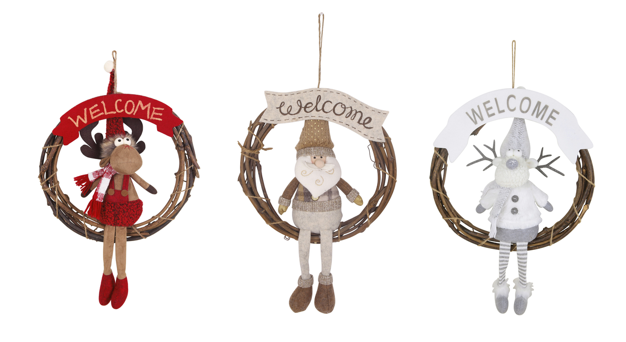 Tarrington House Postavičky ratanový veniec 35 cm 1 ks