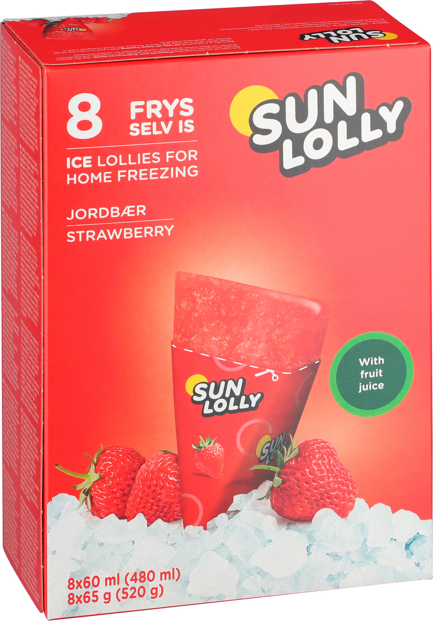 SUN LOLLY Nanuk jahoda mraz. 8 x 60 ml