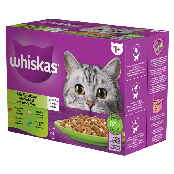 whiskas Mix výber v želé 12 x 85 g