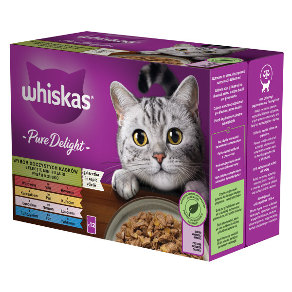 whiskas Pure Delight mix v želé 12 x 85 g