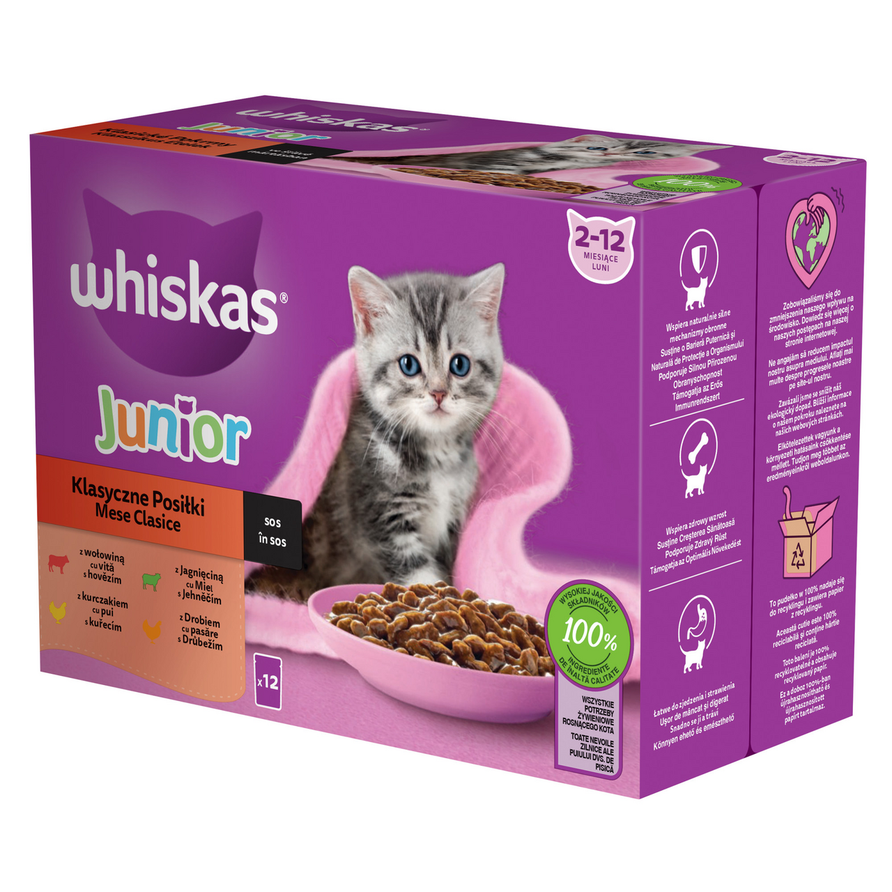 whiskas Junior Mix výber v šťave 12 x 85 g