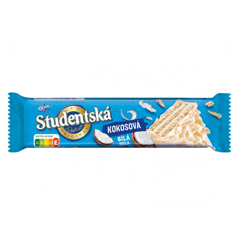 Orion Študentská pečať Oblátka white coconut/ biela kokos 30 x 30,5 g
