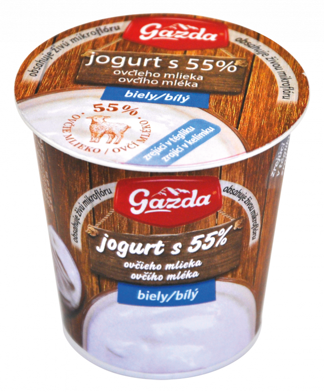GAZDA Jogurt s 55 % ovčieho mlieka biely chlad. 145 g
