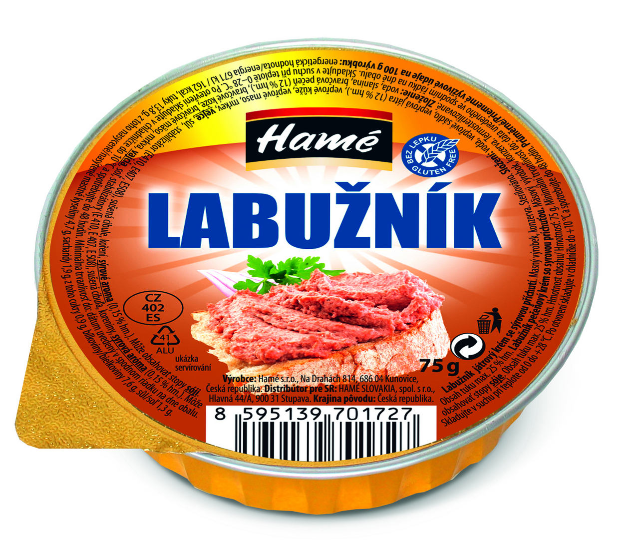 Hamé Labužník paštéta 28 x 75 g