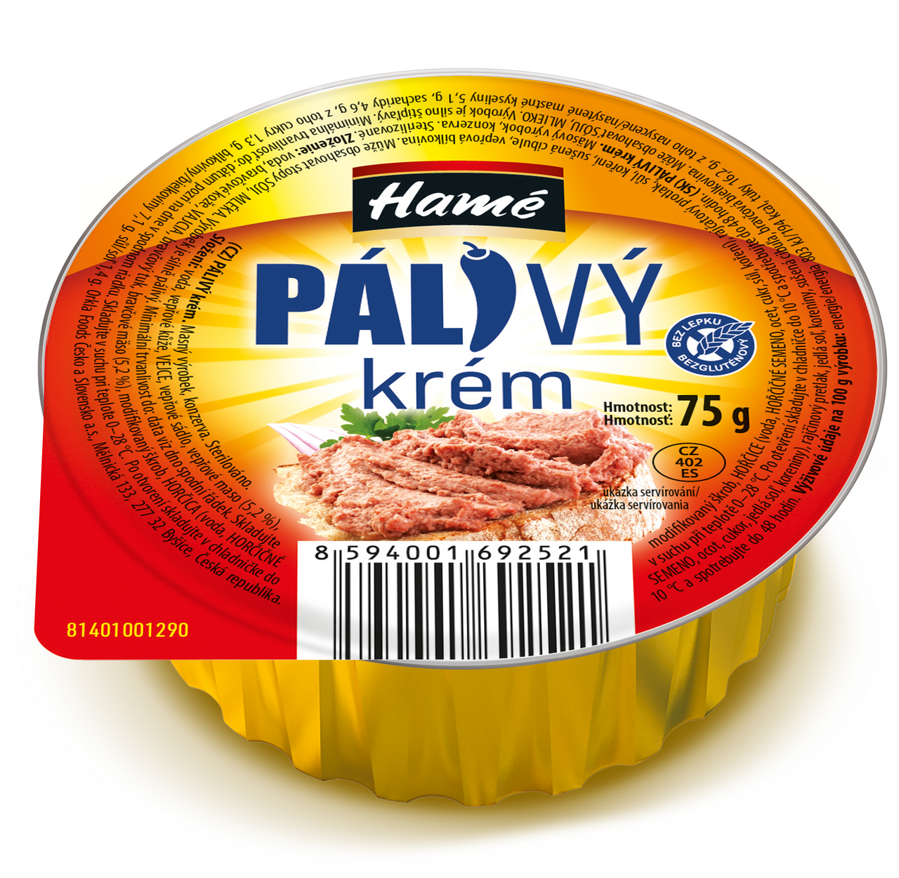 Hamé Pálivý krém paštéta 28 x 75 g