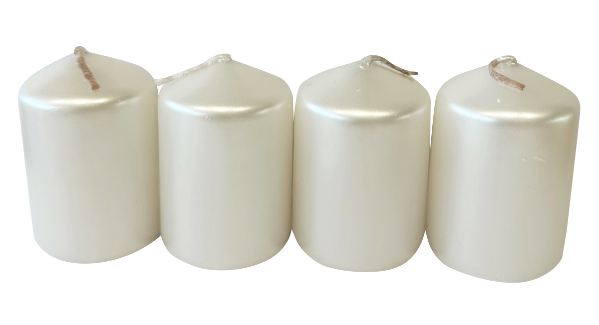 aro Sviečky 50/80 biele 223048 4 ks
