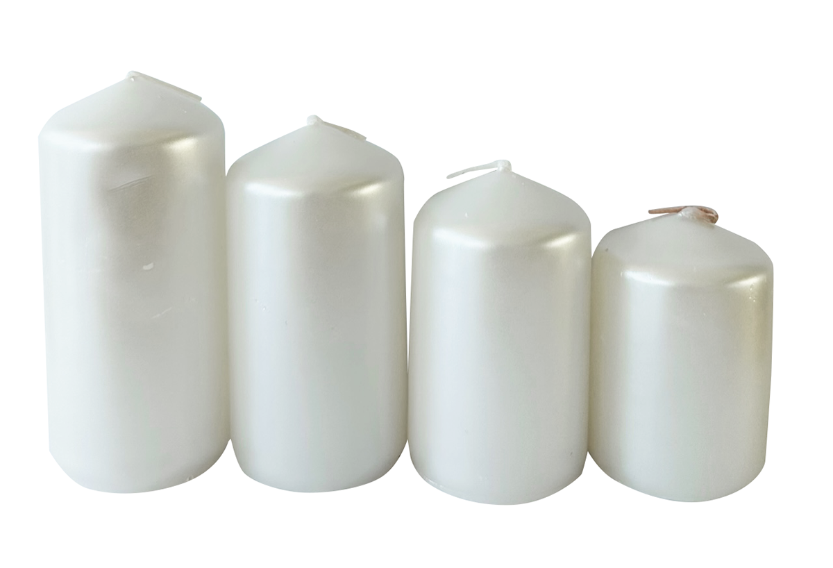 aro Sviečky schody biele 223052 4 ks