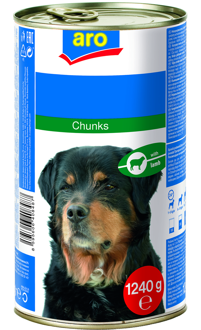 aro Jahňacie kúsky pre psa 1240 g