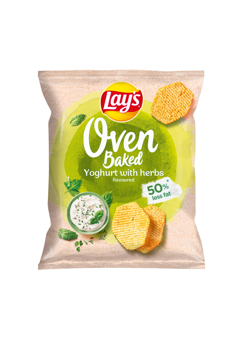 Lay's Oven Baked zemiakové lupienky jogurt a bylinky 14 x 55 g