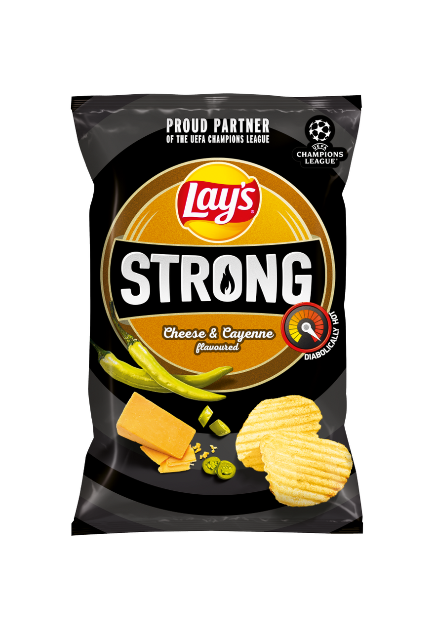 Lay's Strong zemiakové lupienky cheese & cayenne 14 x 55 g