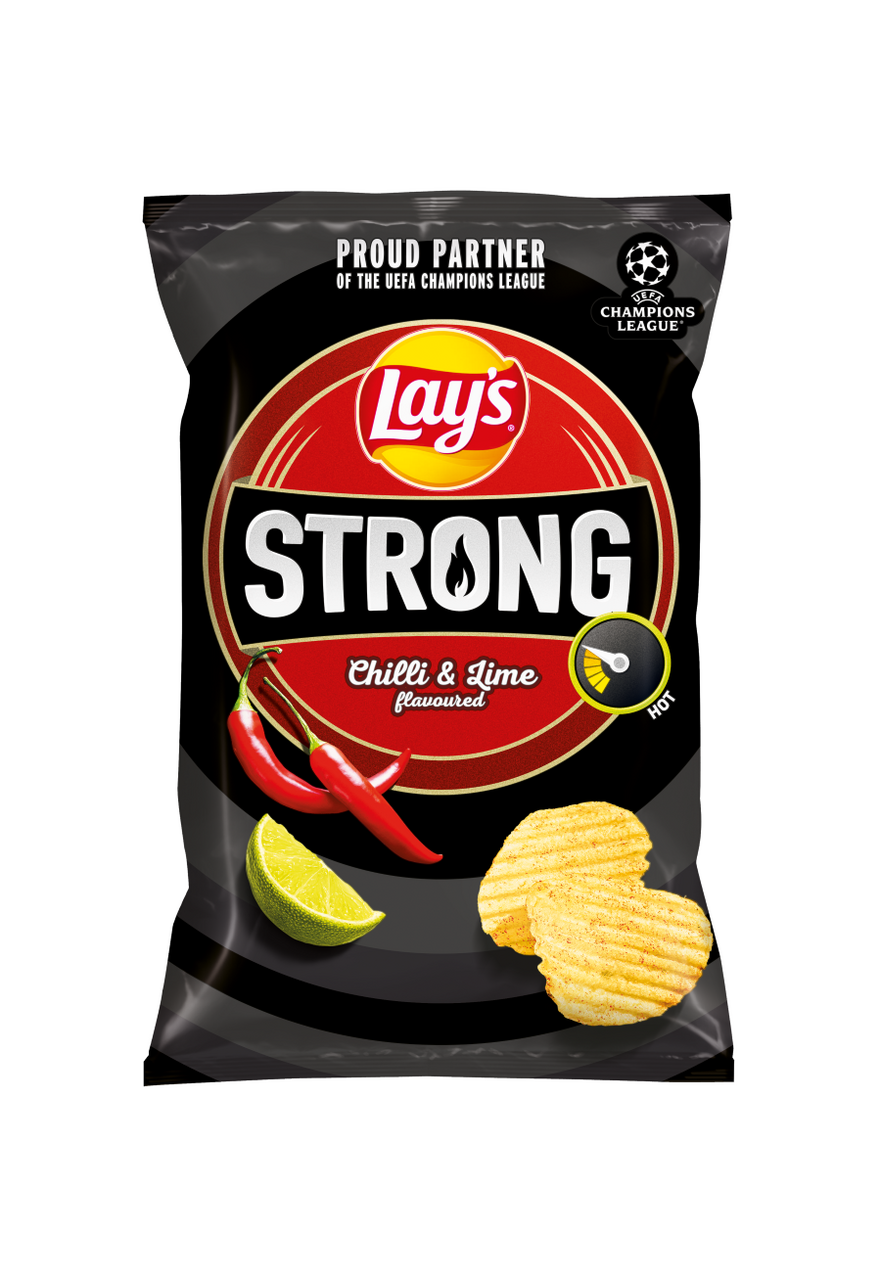 Lay's Strong zemiakové lupienky chilli & lime 14 x 55 g