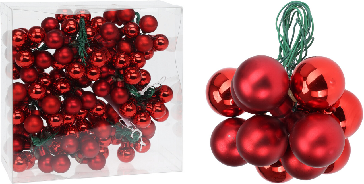 Koopman Vianočná sada mini gulí červené 12 ks