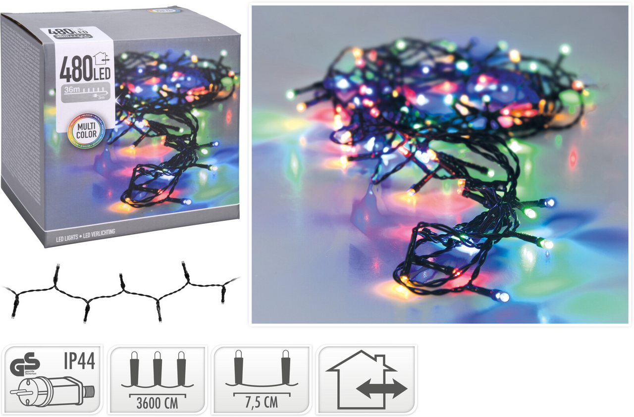 Koopman Reťaz 480 LED multi color 1 ks