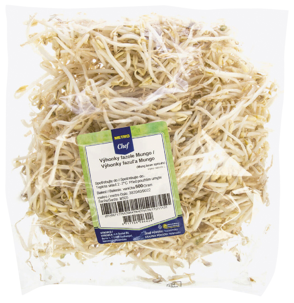 METRO Chef Klíčky mungo NL čerstvé 500 g vrecko