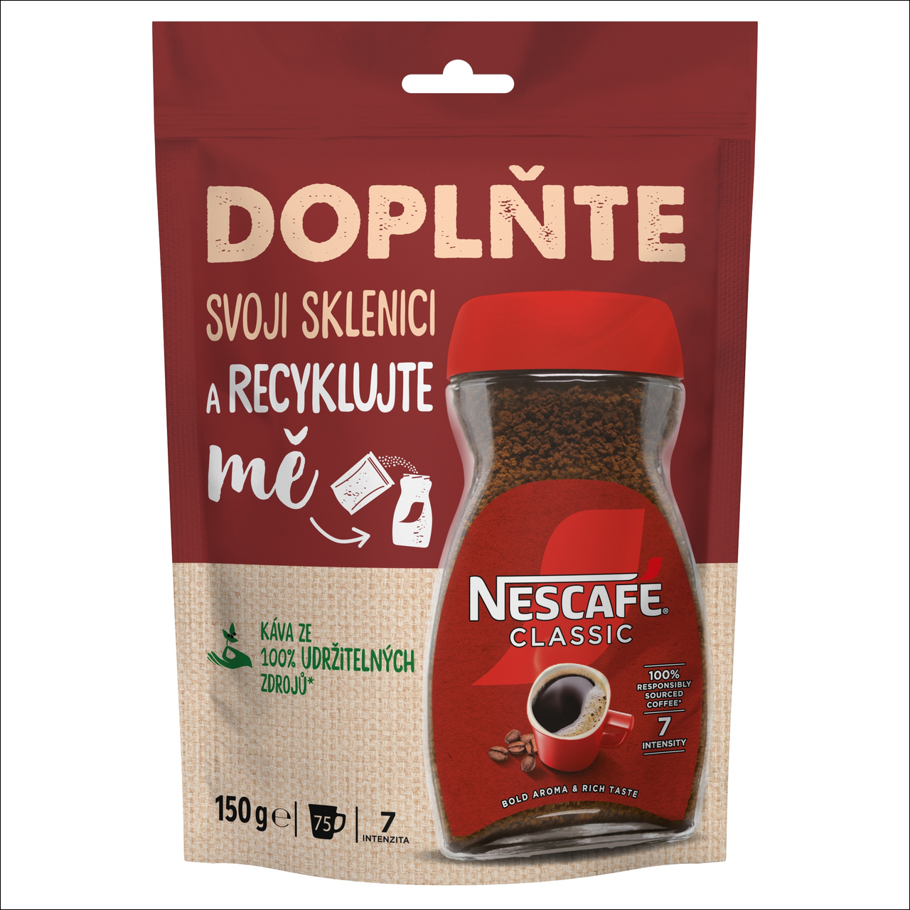 NESCAFÉ Classic káva instatná vrecúško 150 g