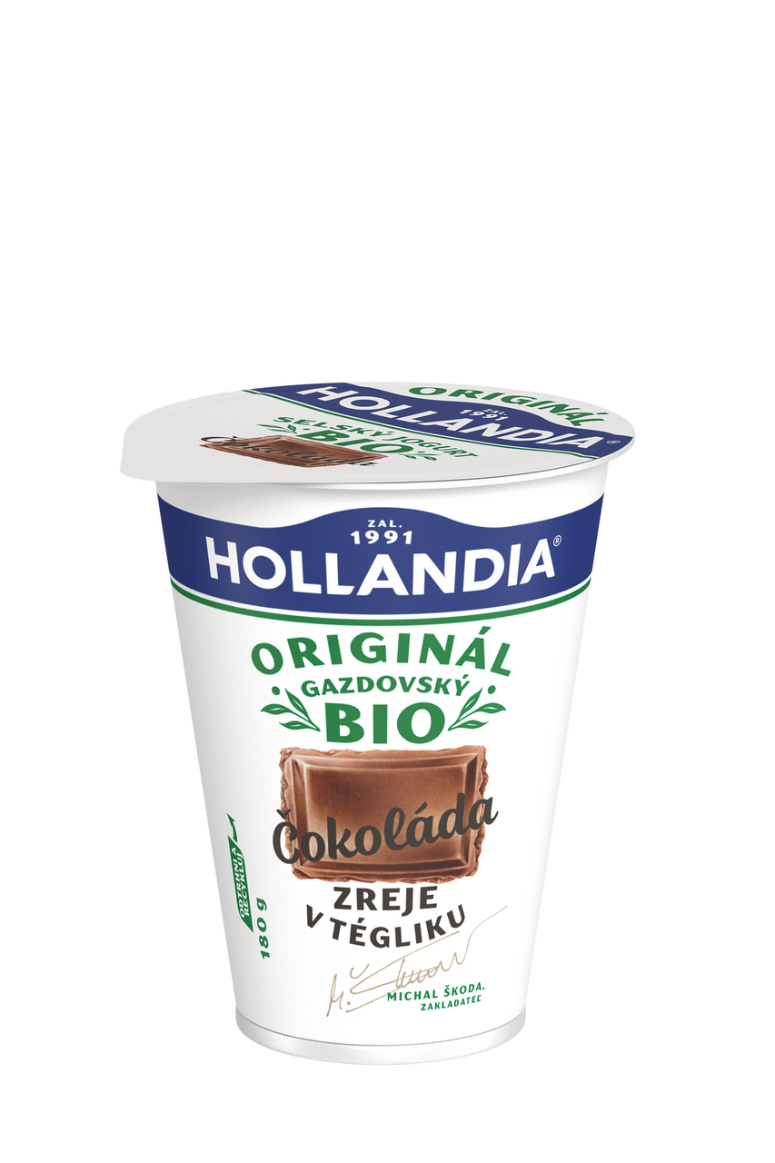 HOLLANDIA Gazdovský jogurt čokoláda BIO chlad. 180 g