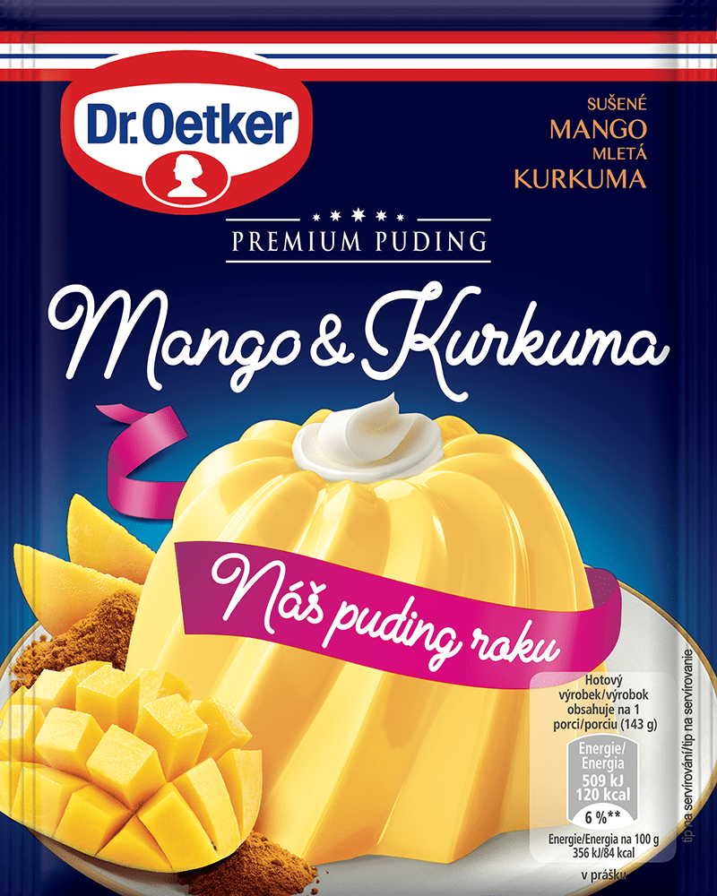 Dr. Oetker Premium Puding mango a kurkuma 40 g