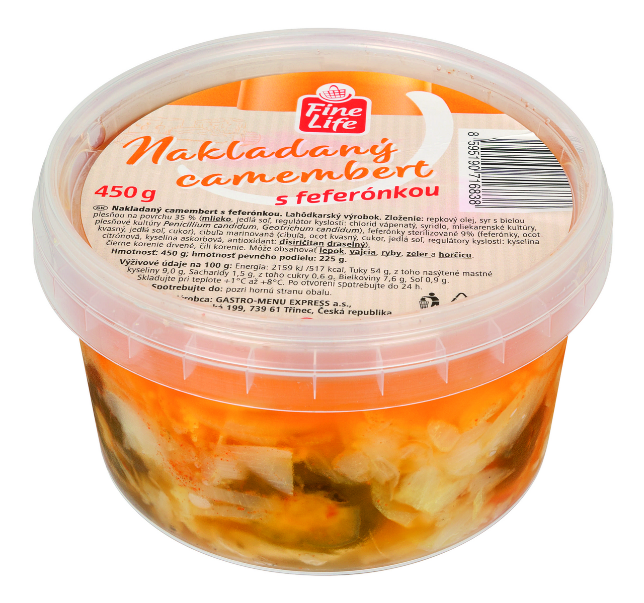 Fine Life Camembert nakladaný chlad. 450 g