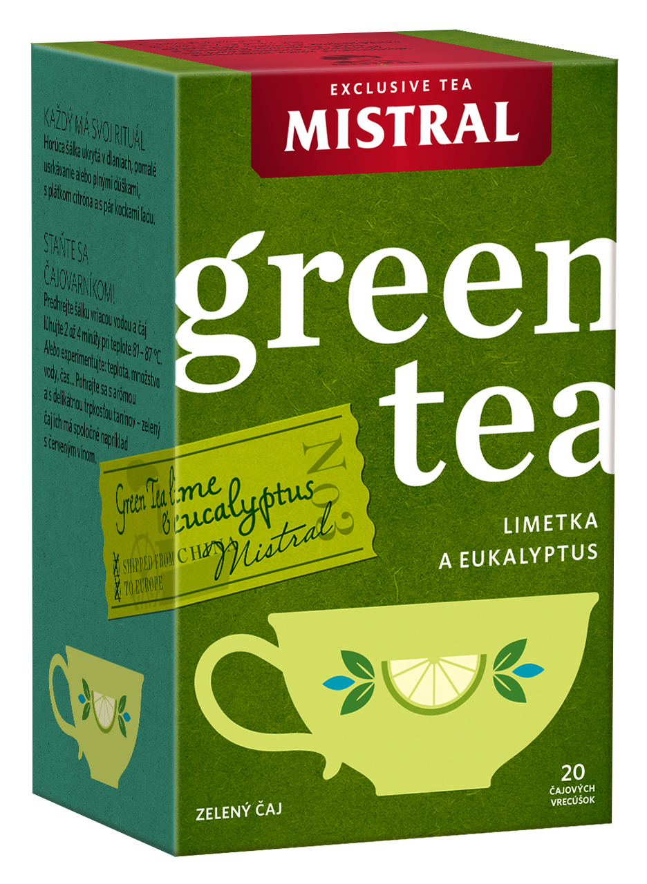 MISTRAL Zelený čaj limetka a eukalyptus 30 g