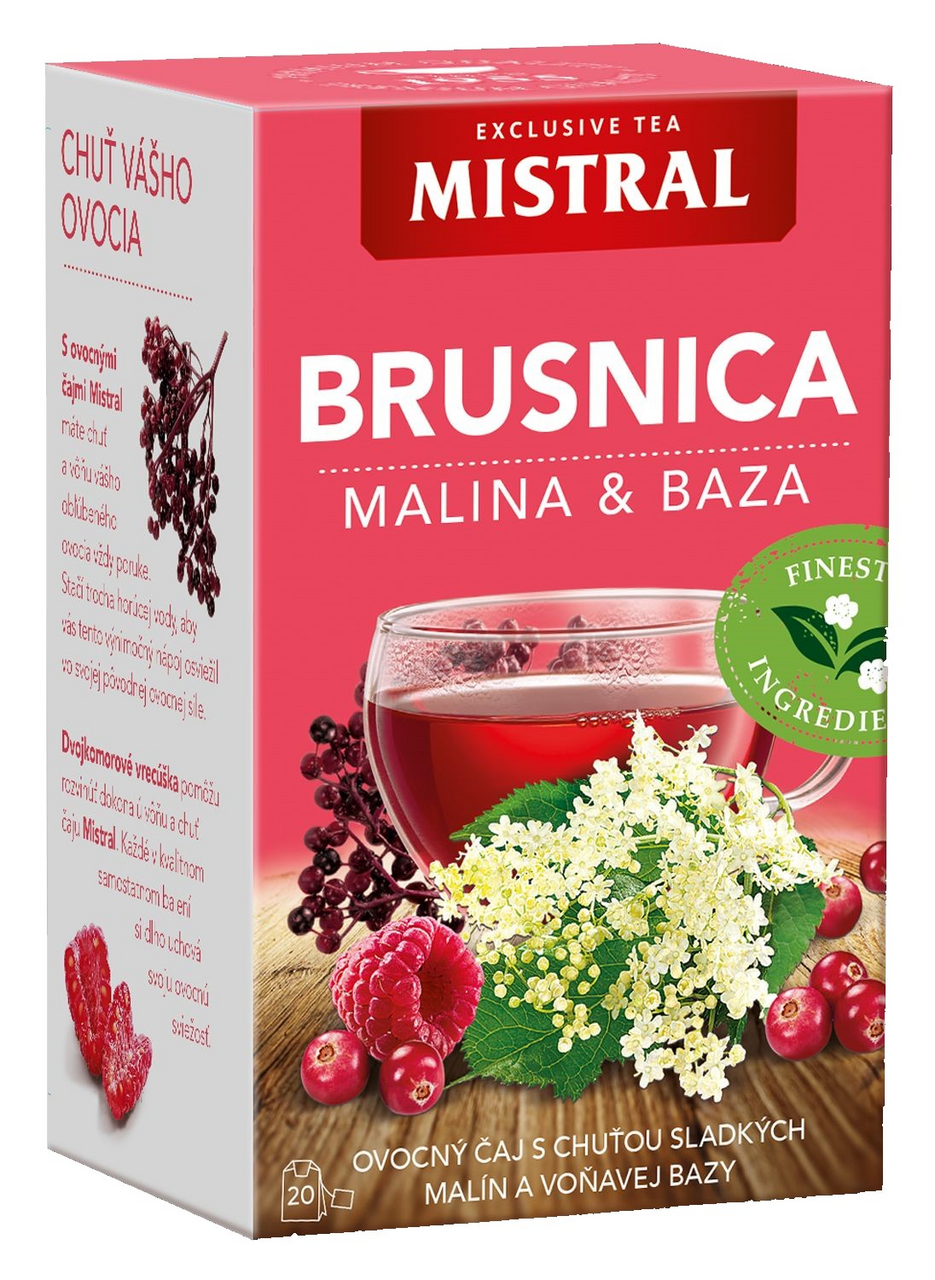 MISTRAL Brusnica, malina a baza ovocný čaj 40 g