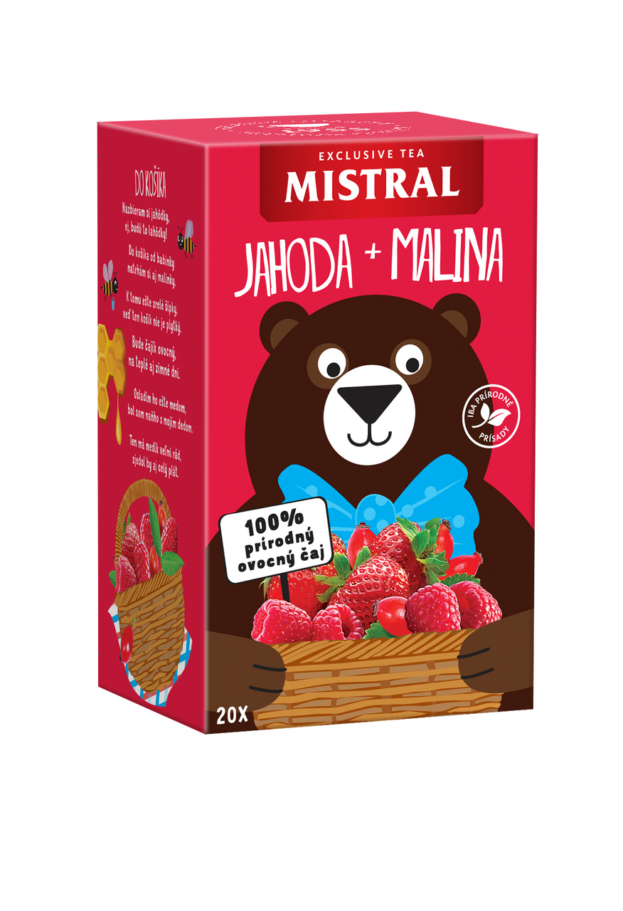 MISTRAL Jahoda a malina ovocný čaj 44 g