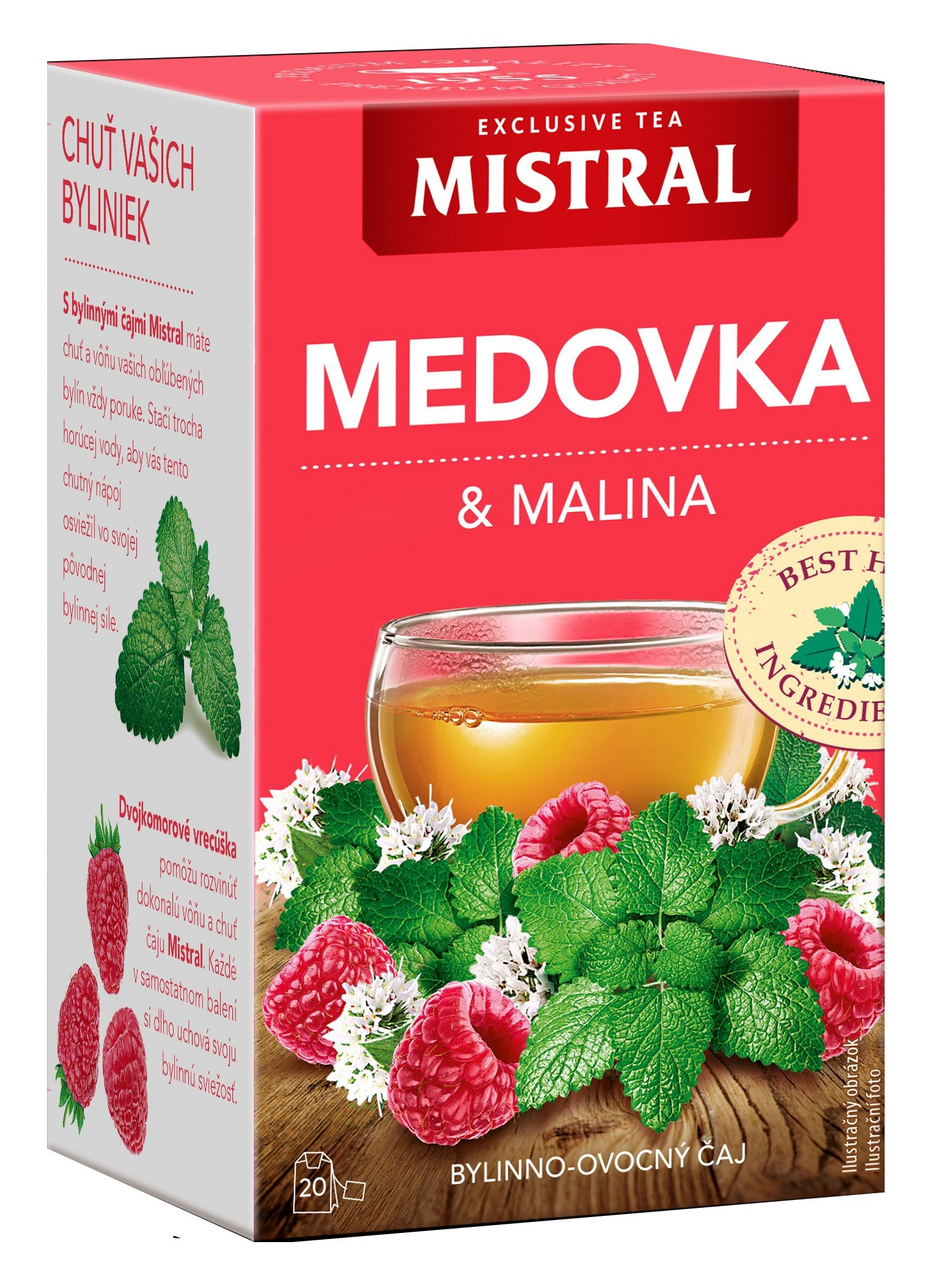 MISTRAL Medovka a malina bylinno- ovocný čaj 30 g