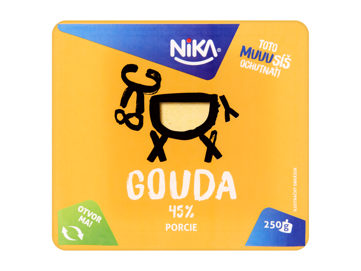 NIKA Gouda syr porcia chlad. 250 g