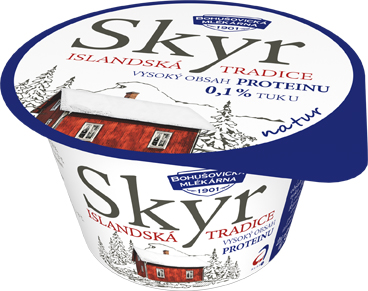 BOHUŠOVICKÁ MLÉKÁRNA Skyr Mliečny výrobok natural chlad. 130 g