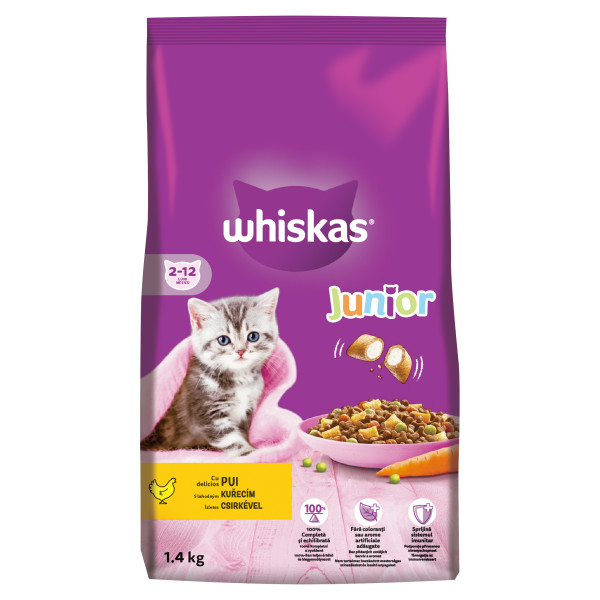 whiskas Junior granuly s kuracím mäsom 1,4 kg