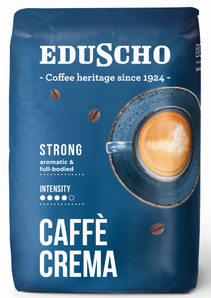 EDUSCHO Caffé Crema Strong káva zrnková 500 g