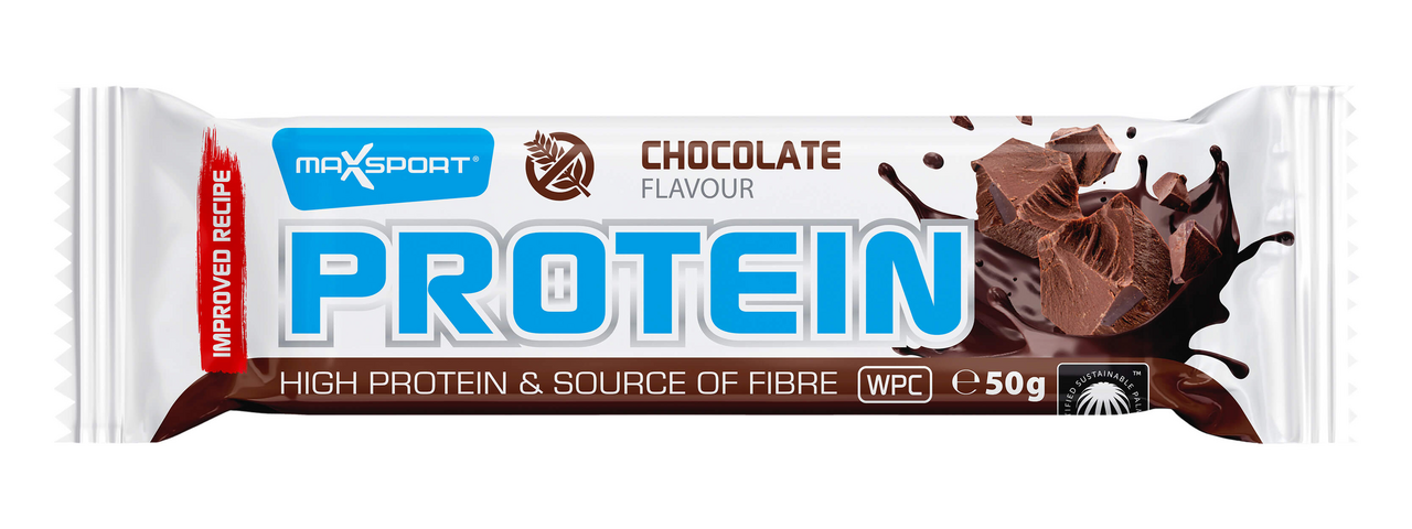 MAX SPORT Protein tyčinka bezlepková čokoláda 50 g
