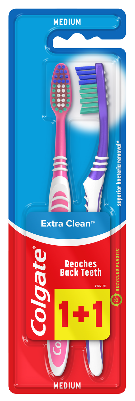 Colgate Extra Clean zubná kefka 2 ks