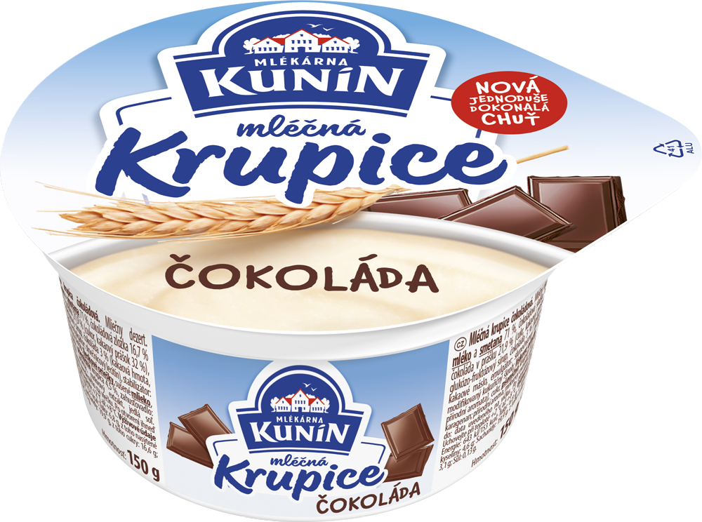 MLÉKÁRNA KUNÍN Krupica čokoláda chlad. 12 x 150 g
