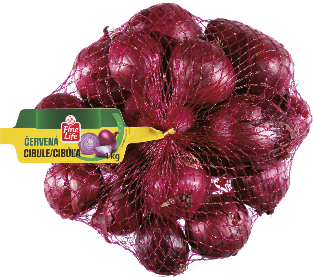 Fine Life Cibuľa červená 40/60 SK čerstvá 1 kg sieť