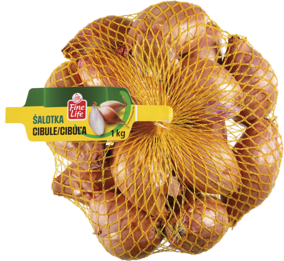 Fine Life Cibuľa šalotka 20 mm SK čerstvá 1 kg sieť